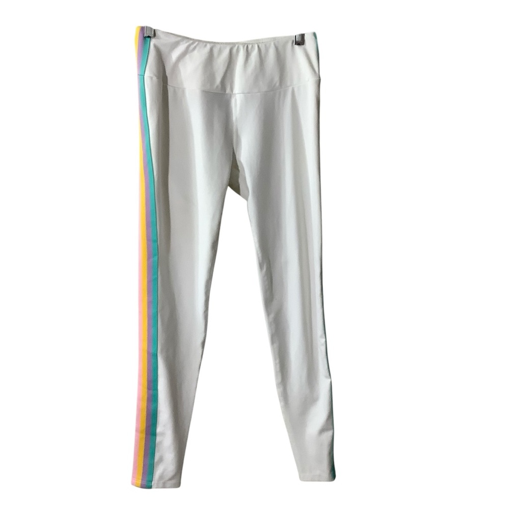 Electric Yoga Elliot Rainbow Striped Leggings